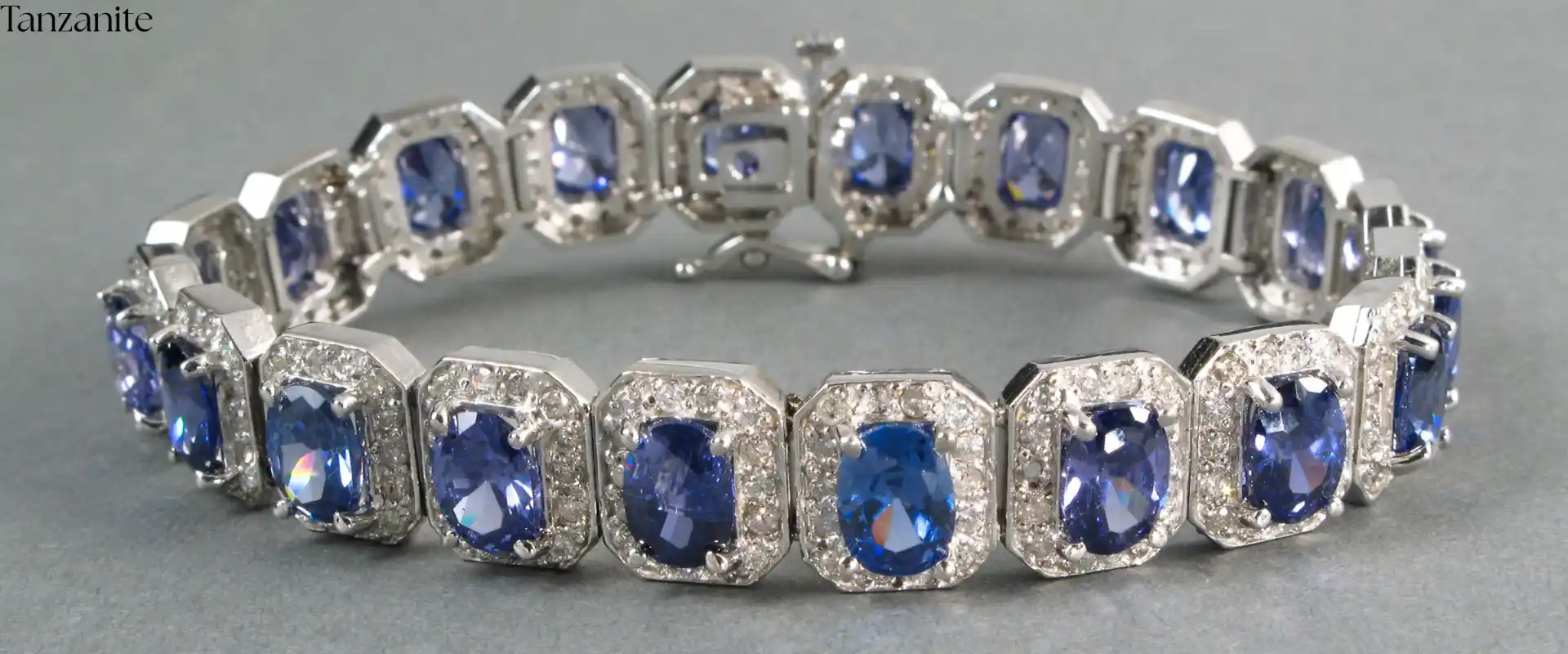 Elegant tanzanite bracelet featuring multiple stones displaying the characteristic blue-violet hue - Porcupine Tours